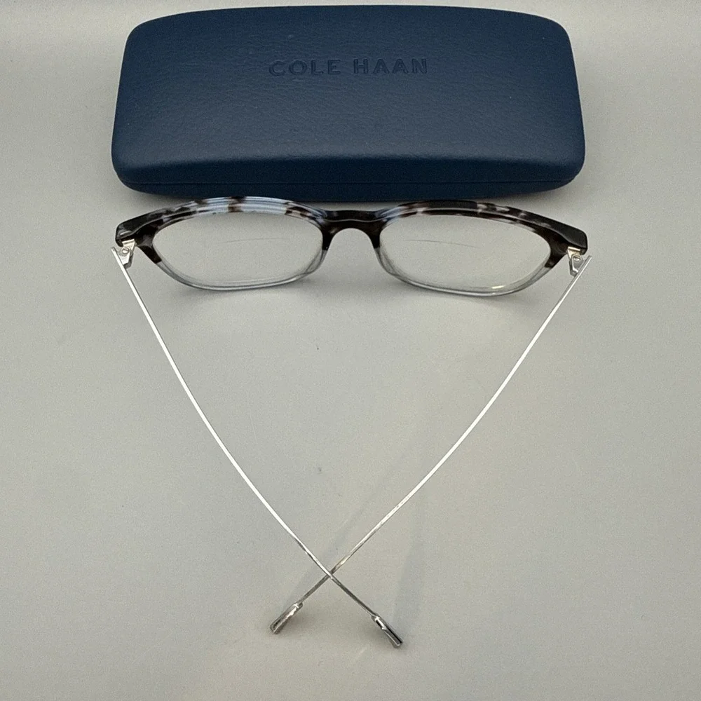 COLE HAAN GRAND.OS CH5039 BLUE TORTOISE AUTHENTIC FRAMES EYEGLASSES 53-16 & CASE
